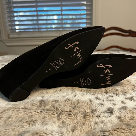 New French Sole Suede Wedge Pumps “Clap” Sz 7 - Picture 12 of 12